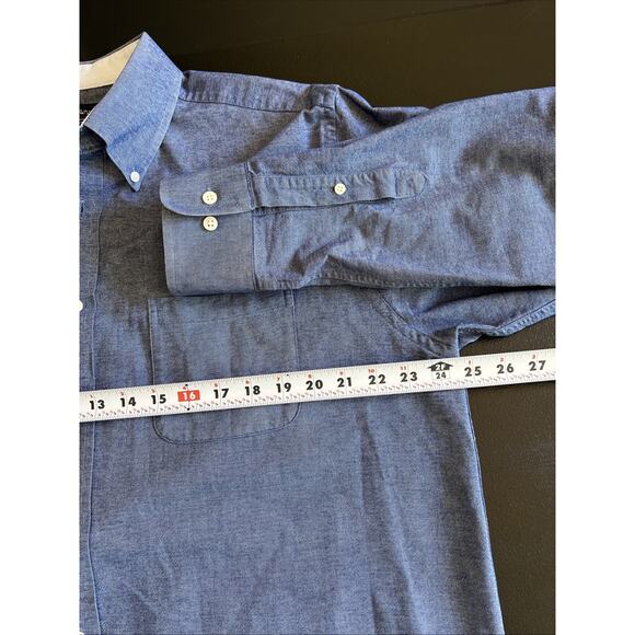 Charles Tyrwhitt Shirt Mens Large Blue Weekend Classic Fit Button Down Preppy - Picture 7 of 9